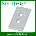 dual port 120 type network faceplate